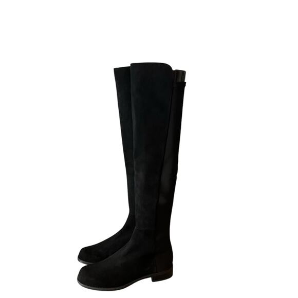 Stuart Weitzman 5050 Black Suede Iconic Over The Knee Stretch Boots NEW Size 6 - Picture 5 of 15